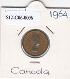 S12-G06-0006 Canada  1 cent 1964   VF KM49