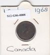 S12-G06-0008 Canada  1 cent 1968   VF KM59