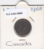 S12-G06-0008 Canada  1 cent 1968   VF KM59