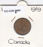 S12-G06-0009 Canada  1 cent 1969   VF KM59