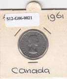 S12-G06-0021 Canada  5 cent 1961   VF KM50a