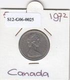 S12-G06-0025 Canada  5 cent 1972   VF KM50a