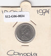 S12-G06-0034 Canada  10 cent 1974   VF KM77
