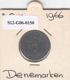 S12-G06-0150 Denemarken 2 ore  1966  VF KM840