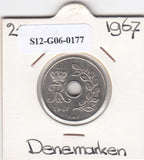 S12-G06-0177 Denemarken 25 ore 1967  XF KM855
