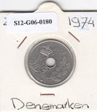 S12-G06-0180 Denemarken 25 ore 1974  XF KM861