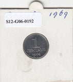 S12-G06-0192 Brazilië 1 centavo 1969  XF KM575
