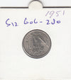 S12-G06-0280 India 1/4 rupee 1951  XF KM5