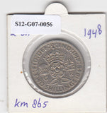 S12-G07-0056 Verenigd Koninkrijk 2 shillings (florin) 1948  VF KM# 865