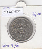 S12-G07-0057 Verenigd Koninkrijk 2 shillings (florin) 1949  VF KM# 878