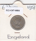 S12-G07-0084 Verenigd Koninkrijk 6 pence 1957  VF KM# 903