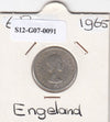 S12-G07-0091 Verenigd Koninkrijk 6 pence 1965  VF KM# 903