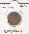 S12-G07-0103 Verenigd Koninkrijk 3 pence 1937  VF KM# 849