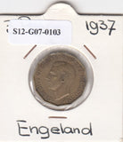 S12-G07-0103 Verenigd Koninkrijk 3 pence 1937  VF KM# 849