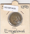 S12-G07-0124 Verenigd Koninkrijk 3 pence 1959  VF KM# 900