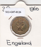 S12-G07-0126 Verenigd Koninkrijk 3 pence 1960  VF KM# 900