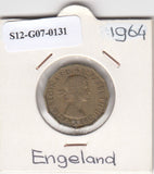 S12-G07-0131 Verenigd Koninkrijk 3 pence 1964  VF KM# 900