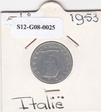 S12-G08-0025 Italië 5 lire 1953  VF KM92