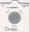 S12-G08-0027 Italië 5 lire 1955  VF KM92
