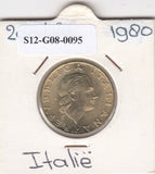 S12-G08-0095 Italië 200 lire 1980  XF KM105