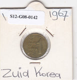 S12-G08-0142 Korea Zuid 1 won 1967  VF KM4