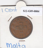 S12-G09-0004 Malta 1 cent  1977  VF KM8