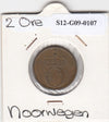 S12-G09-0107 Noorwegen 2 ore 1961  VF KM410