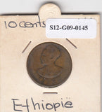 S12-G09-0145 Ethiopië 10 santeem 1944  VF KM34