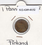 S12-G09-0152 Finland 1 penni 1967  VF KM44