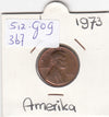S12-G09-0367 Verenigde Staten 1 cent 1973  KM# 201 VF Lincoln Cent