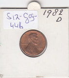 S12-G09-0446 Verenigde Staten 1 cent 1982 D KM# 201 VF Lincoln Cent