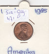 S12-G09-0471 Verenigde Staten 1 cent 1985 D KM# 201b VF Lincoln Cent
