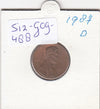 S12-G09-0488 Verenigde Staten 1 cent 1987 D KM# 201b XF Lincoln Cent
