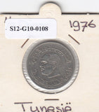S12-G10-0108 Tunesië 1/2 dinar 1976   VF KM303