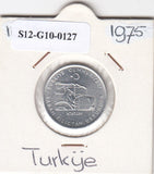 S12-G10-0127 Turkije 10 kurus 1975   UNC KM898a fao