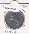 S12-G10-0138 Turkije 5 lira 1975   XF KM905