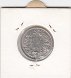 S12-G10-0143 Switzerland 1 franc 1968 B XF KM# 24a