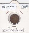 S12-G10-0148 Switzerland 1 rappen 1948  VF KM# 46