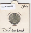 S12-G10-0155 Switzerland 1/2 franc 1963  XF KM# 23 zilver