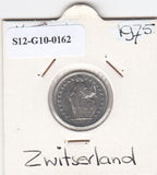S12-G10-0162 Switzerland 1/2 franc 1975  XF KM# 23a