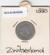 S12-G10-0166 Switzerland 10 rappen 1880  FI/VF KM# 27