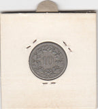 S12-G10-0167 Switzerland 10 rappen 1907  VF KM# 27