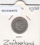 S12-G10-0173 Switzerland 10 rappen 1958  VF KM# 27