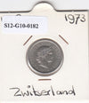 S12-G10-0182 Switzerland 10 rappen 1973  VF KM# 27