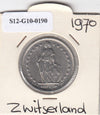 S12-G10-0190 Switzerland 2 francs 1970  VF KM# 21a