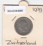 S12-G10-0201 Switzerland 20 rappen 1939  VF KM# 29a