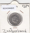 S12-G10-0215 Switzerland 20 rappen 1974  XF KM# 29a