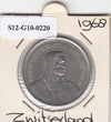 S12-G10-0220 Switzerland 5 francs 1968 B VF KM# 40a