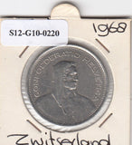 S12-G10-0220 Switzerland 5 francs 1968 B VF KM# 40a