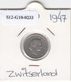 S12-G10-0233 Switzerland 5 rappen 1947  VF KM# 26